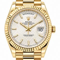 Rolex Day-Date 40MM 228238 18K YG Silver Motif Dial Watch